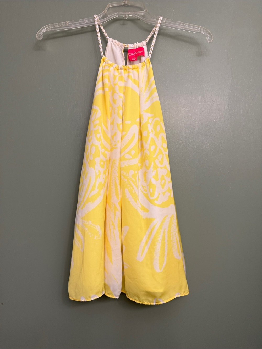 Lilly Pulitzer for Target Yellow and White Halter Sundress Top